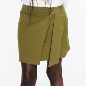 NEW ZARA WRAP FRONT BUCKLED MINI SKIRT